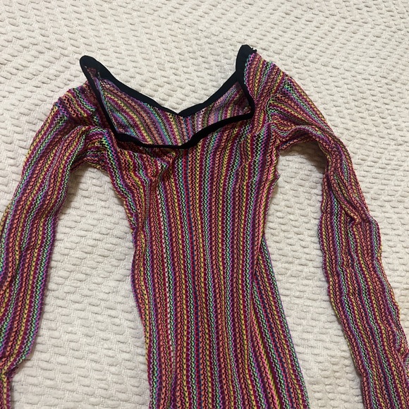 🖤New New Rainbow Fishnet Swimsuit Coverup🖤 - Picture 5 of 5